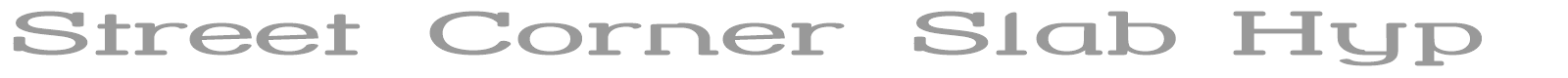 Street Corner font preview